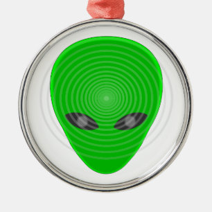 Ornement En Métal Contrôle mental de la tête de l'Alien