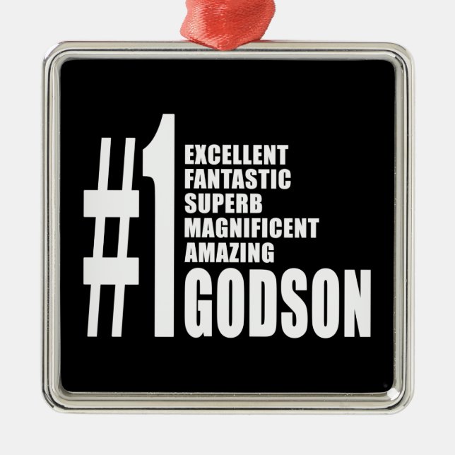 Ornement En Métal Cool Godsons : Numéro 1 Godson (Devant)