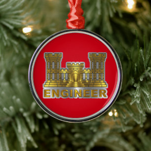 Ornement En Métal CORPS D'INGÉNIEURS Noël
