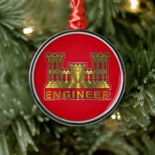 Ornement En Métal CORPS D'INGÉNIEURS Noël