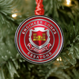 Ornement En Métal CORPS D'INGÉNIEURS Noël