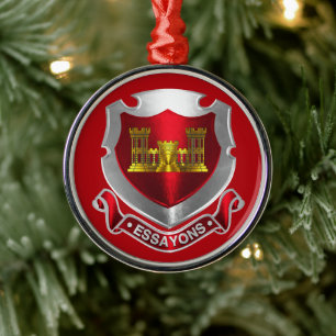 Ornement En Métal CORPS D'INGÉNIEURS Noël