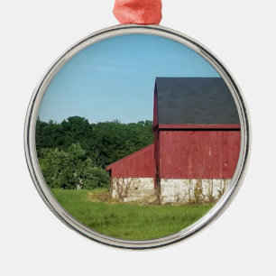 Ornement En Métal Country Barn