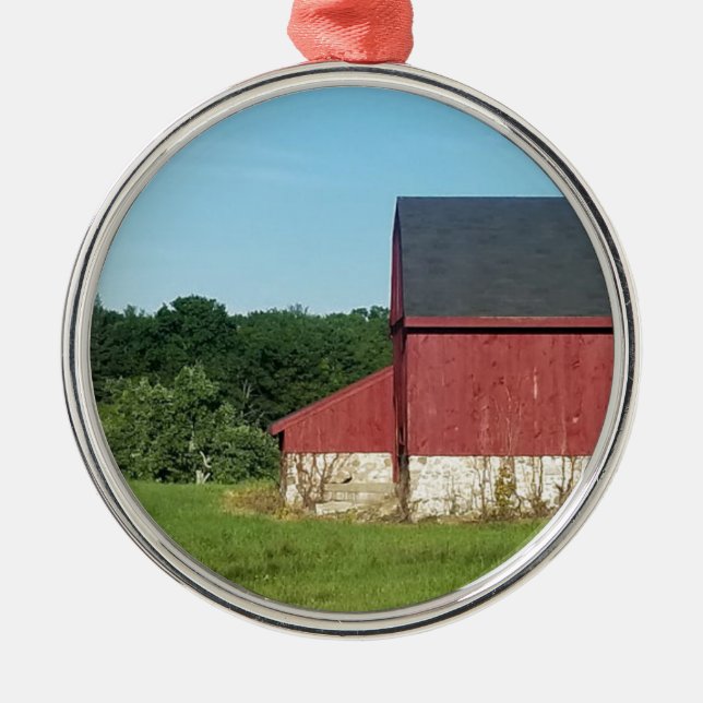 Ornement En Métal Country Barn (Devant)