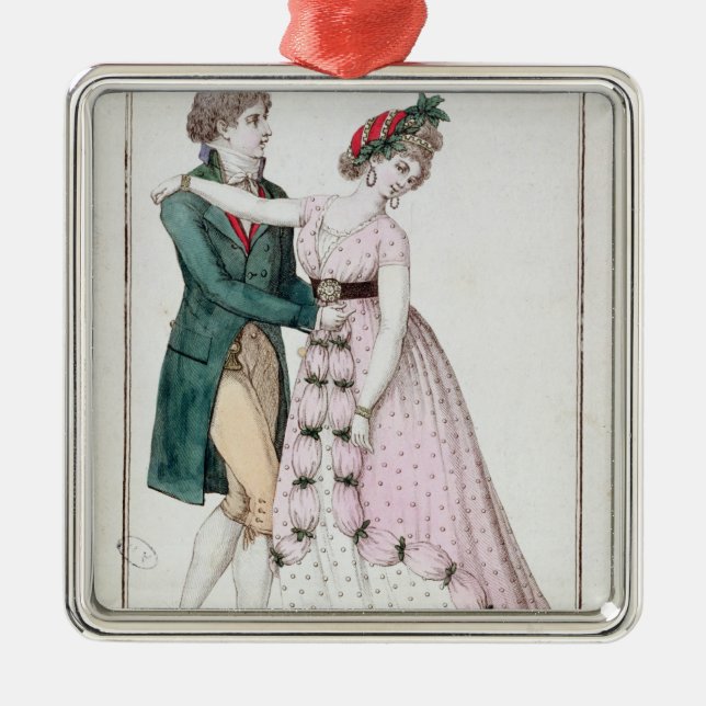 Ornement En Métal Couples élégants dansant la valse (Devant)