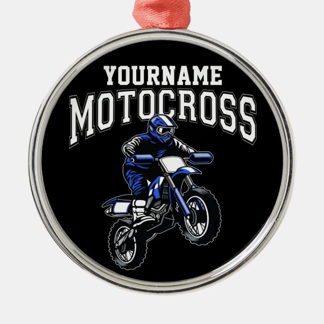 Ornement En Métal Course Motocross Dirt Bike Rider personnalisée (Devant)