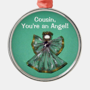 Ornement En Métal Cousin, tu es un ange !