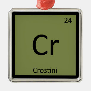 Ornement En Métal Cr - Crostini Appetizer Chimie Tableau Périodique