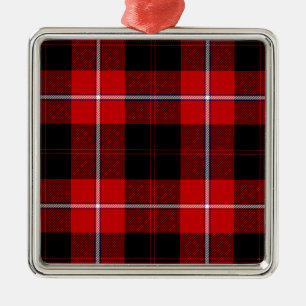 Ornement En Métal Cunningham Tartan rouge noir