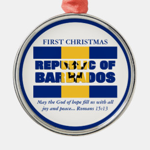 Ornement En Métal Custom First Christmas Republic of Barbados