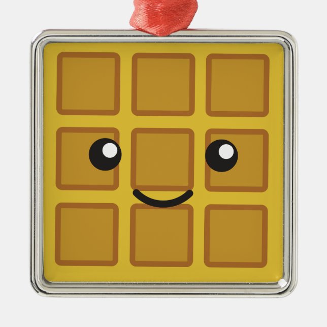 Ornement En Métal Cute gaufre (Devant)