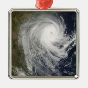 Ornement En Métal Cyclone tropical Favio au-dessus de la Mozambique