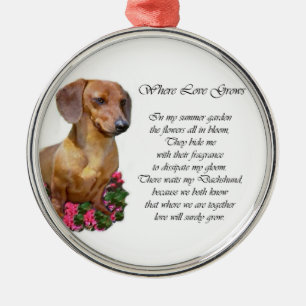 Ornement En Métal Dachshund Art Don