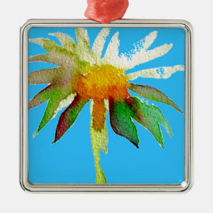 Ornement En Métal Daisy Blue Modern Art fleur