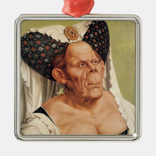 Ornement En Métal Dame âgée grotesque, probablement princesse (Devant)