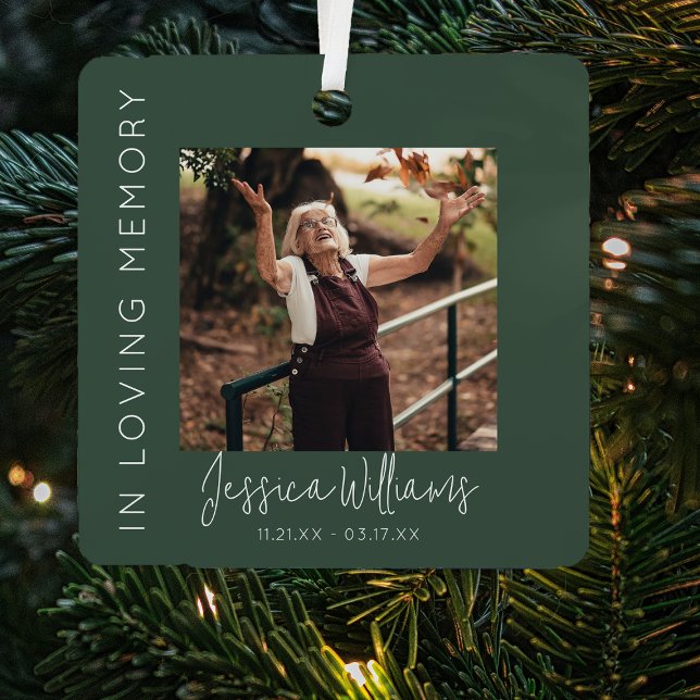 Ornement En Métal Dans Loving Memory | 5 Photo Collage | (Créateur téléchargé)