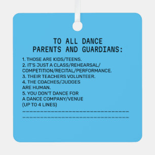 Ornement En Métal Danse Parent Rappel Banana Sky Blue