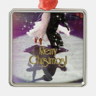 Ornement En Métal Danseurs de Joyeux Noël
