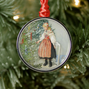 Ornement En Métal Décorer l'arbre de Noël - Carl Larsson