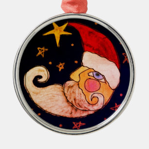 Ornement En Métal Demi-lune Père Noël Art Abstrait