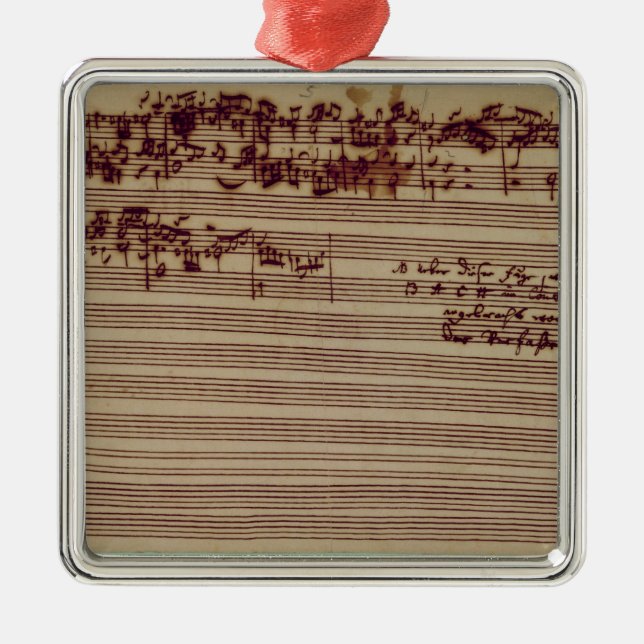 Ornement En Métal Dernière page de l'art de la fugue, 1740s (Devant)