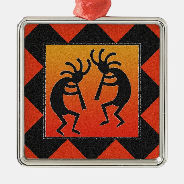 Ornement En Métal Desert Sunset Kokopelli Southwest Christmas Tree (Devant)