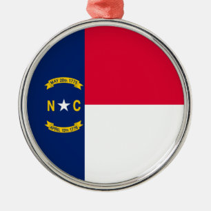 Ornement En Métal Design du drapeau de l'État de Caroline du Nord