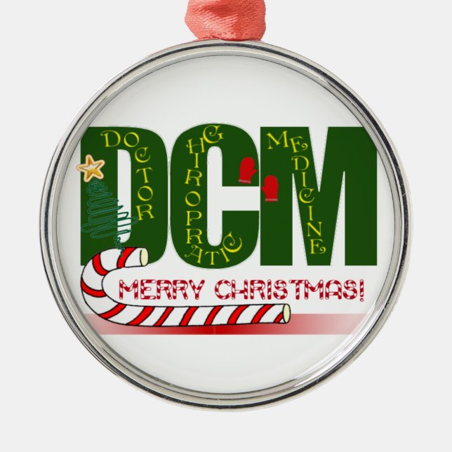 ORNEMENT EN MÉTAL DOCTEUR DCM MÉDECINE CHIROPRATIQUE NOËL (Devant)