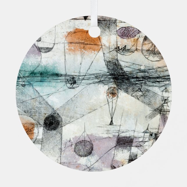 Ornement En Métal Domaine d'Air Paul Klee Expressionniste Abstrait (Verso)