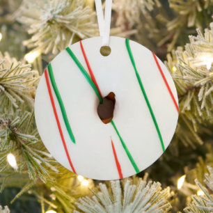 Ornement En Métal Donut de Noël congelé