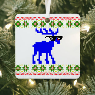Ornement En Métal Doux moche (Traitez Avec) Reindeer