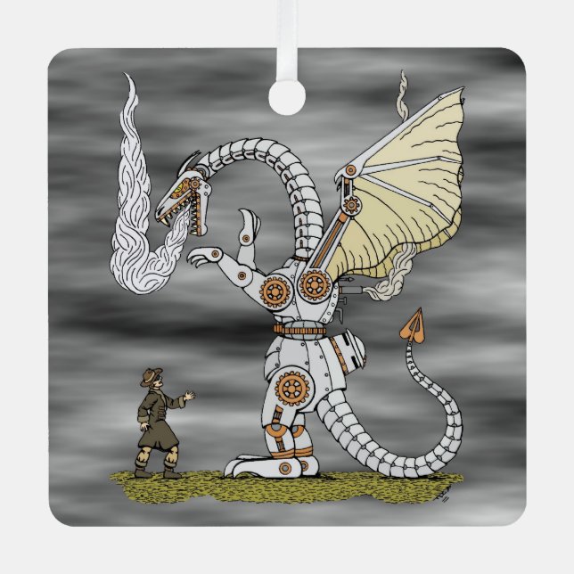 Ornement En Métal Dragon mécanique (Recto)
