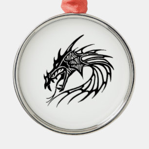 Ornement En Métal Dragon noir