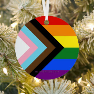 Ornement En Métal Drapeau de fierté Progress Pride de SlipperyJoe si