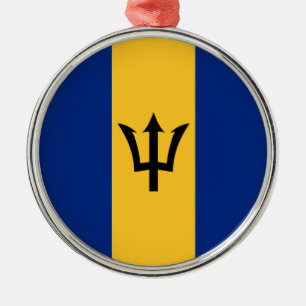 Ornement En Métal Drapeau de la Barbade (Bajan)