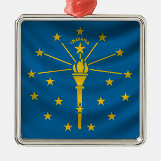 Ornement En Métal Drapeau de l'Indiana