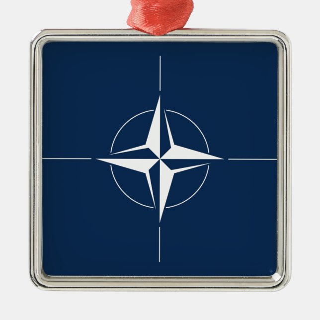 Ornement En Métal Drapeau de l'Otan (Devant)