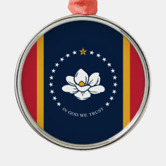 Ornement En Métal Drapeau du Mississippi - Nouveau Drapeau de Magnol