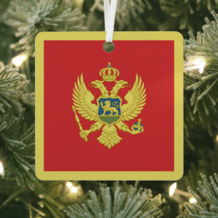 Ornement En Métal Drapeau du Monténégro