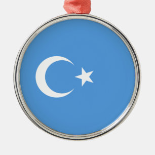 Ornement En Métal Drapeau ouïghour du Turkestan oriental (Uyghurista