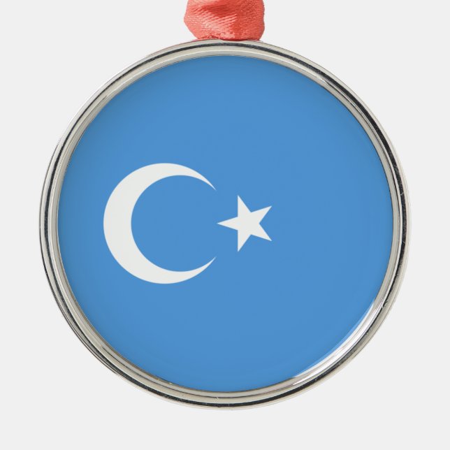 Ornement En Métal Drapeau ouïghour du Turkestan oriental (Uyghurista (Devant)
