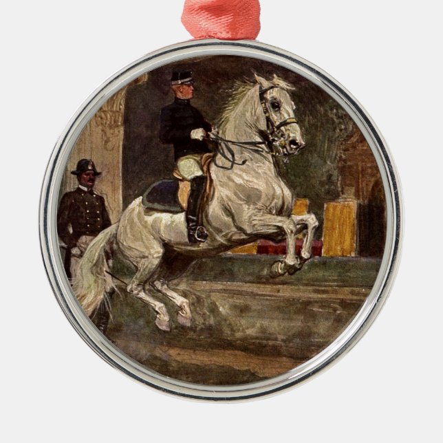 Ornement En Métal Dressage de Lipizzaner : Croupade (Devant)