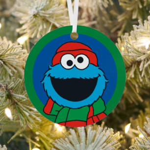 Ornement En Métal Écharpe d'hiver de Cookie Monster