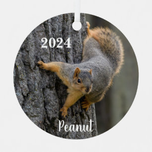 Ornement En Métal Écureuil renard sur arbre