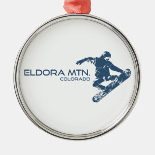 Ornement En Métal Eldora Mountain Colorado Snowboardeur