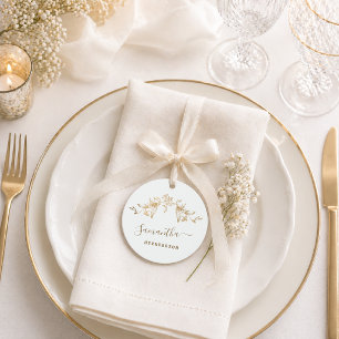 Ornement En Métal Élégant Porte-Nom de Table de Mariage en Or Souven
