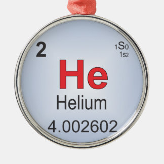 Ornement En Métal Élément individuel d'hélium du Tableau périodique