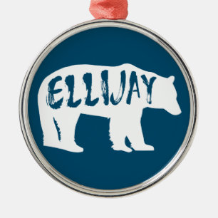 Ornement En Métal Ellijay Georgia Bear