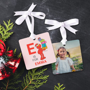 Ornement En Métal Elmo de Noël vintage avec photo personnalisée