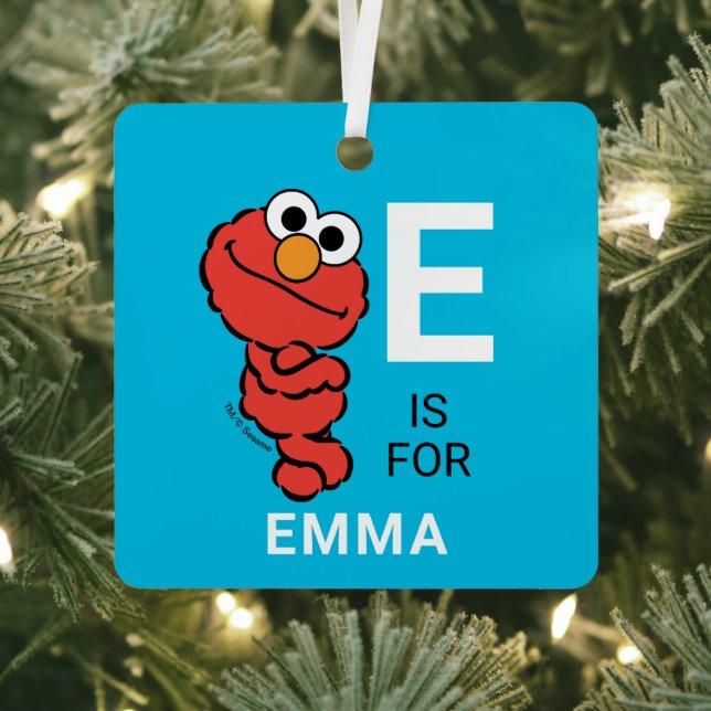 Ornement En Métal Elmo | Nom personnalisé avec photo (Insitu)